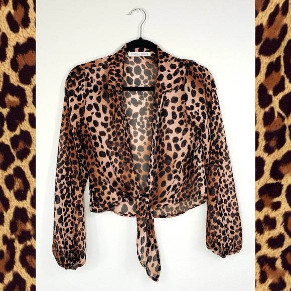 NEW Leopard Print Sheer Lightweight Jacket small - Picture 7 of 7